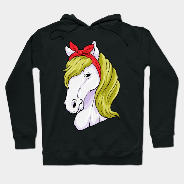 Horse as Gift with Ribbon Hoodie by Markus Schnabel